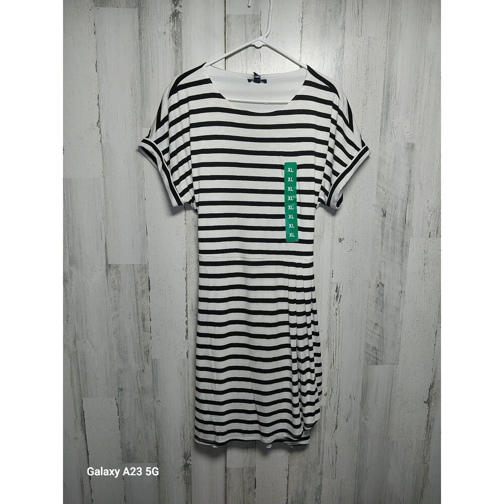 Chaps Women's Crewneck Super Soft Jersey T-Shirt Mini Dress Size XL